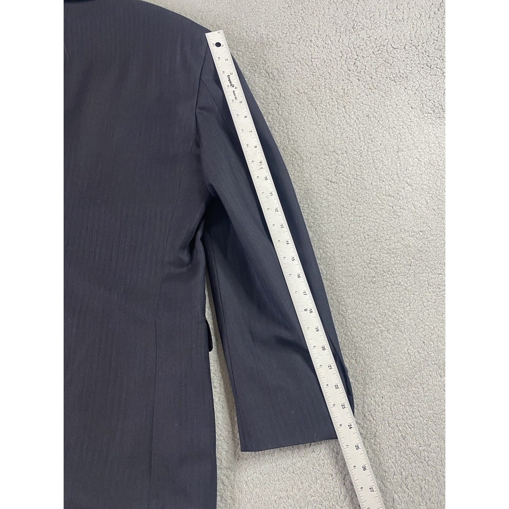 Brooks Brothers Suit Jacket 41 R Navy Wool Herringbone 346 Stretch Business - Picture 8 of 16